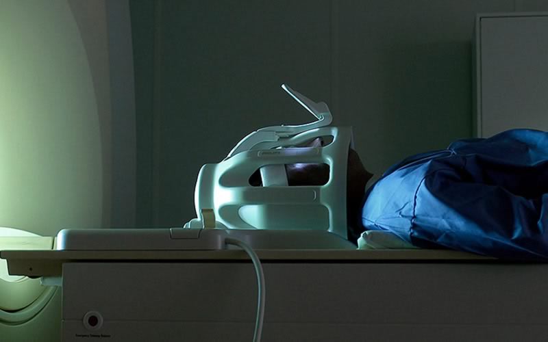Patient in MRI scanner
